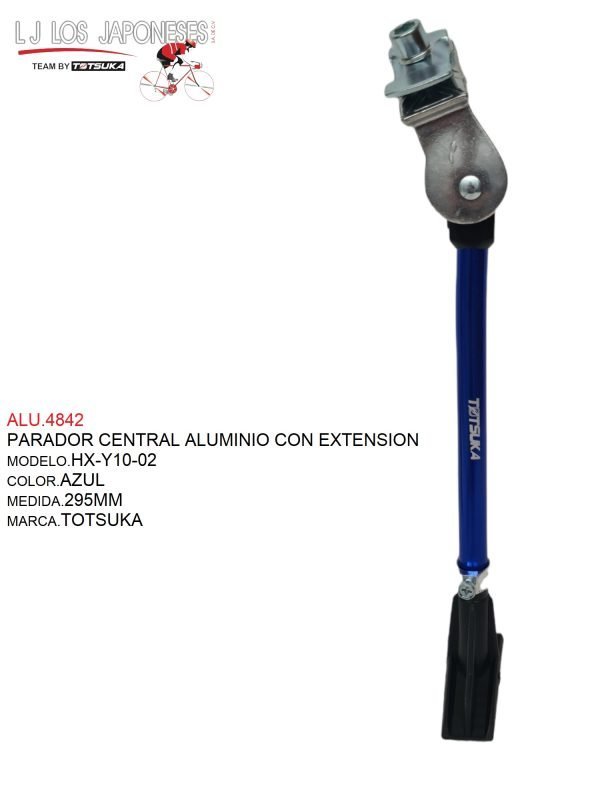 ALU.4842 PARADOR CENTRAL ALUMINIO CON EXTENSION AZUL TOTSUKA HX-Y10-02