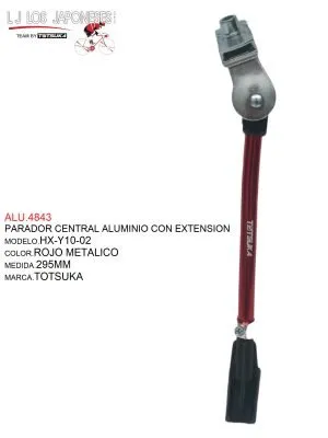 PARADOR CENTRAL ALUMINIO CON EXTENSION ROJO  TOTSUKA  HX-Y10-02