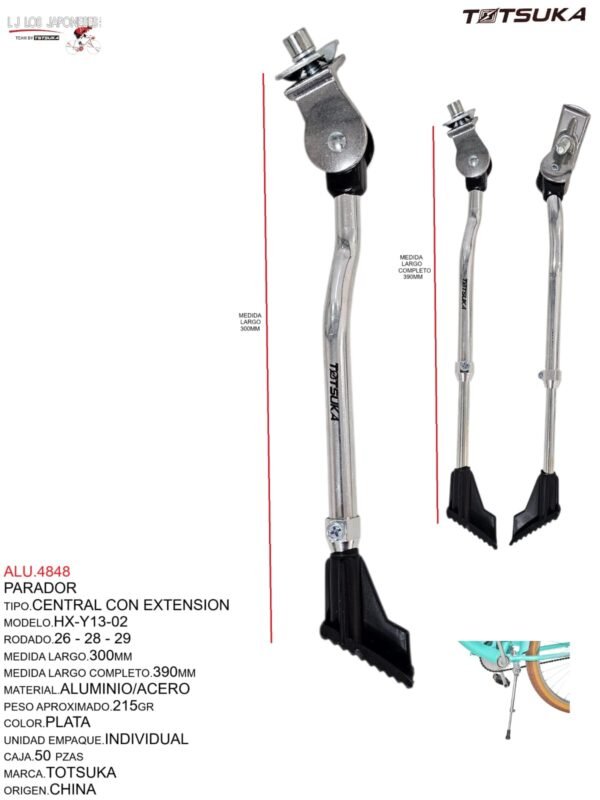 PARADOR CENTRAL ALUMINIO COMPLETO R-26/28 TOTSUKA PLATA