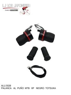 PALANCA MTB AL PUÑO 6P NEGRO LINEA BLANCA TOTSUKA