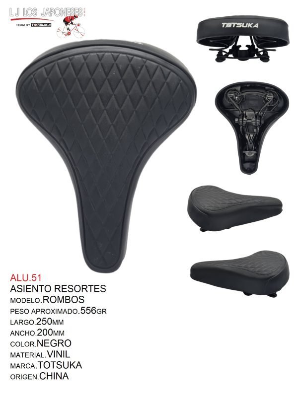 ALU.51-2 ASIENTO RESORTES ROMBOS TOTSUKA BLANCO
