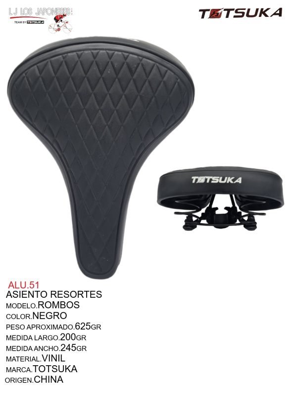 ALU.51 ASIENTO RESORTES ROMBOS TOTSUKA BLANCO