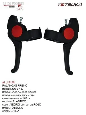 PALANCA BMX FRENO JUVENIL CON BOTON TOTSUKA NEGRO