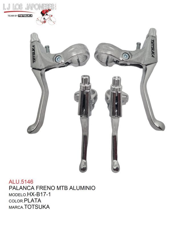 ALU.5146-2 PALANCA MTB FRENO ALUMINIO HX-B17-1 PLATA TOTSUKA
