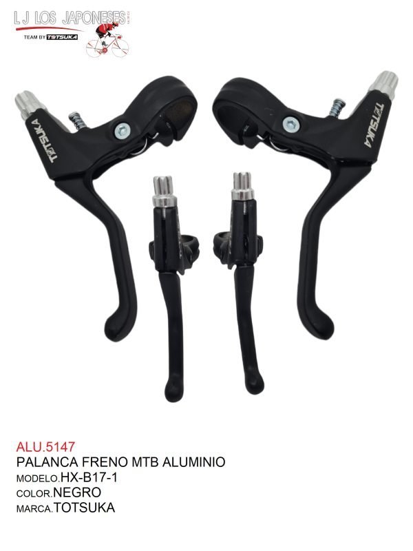 ALU.5147-2 PALANCA MTB FRENO ALUMINIO HX-B17-1 NEGRO TOTSUKA