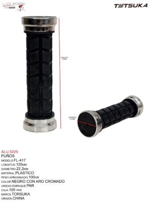 PUÑOS CON ARO NEGRO MOD.FL-417 TOTSUKA CHINA