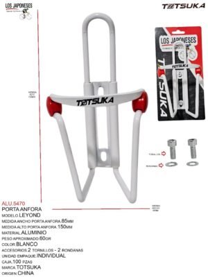 PORTA ANFORA ALUMINIO BLANCO  MOD.LEYOND  TOTSUKA