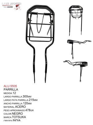 PARRILLA R-12 INDIA NEGRO