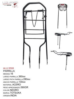 PARRILLA R-16 INDIA NEGRO