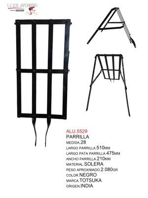 PARRILLA R-28 SOLERA INDIA NEGRO