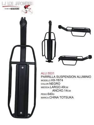 ALU.5531 PARRILLA SUSPENSION HX-Y674 TOTSUKA CHINA NEGRO