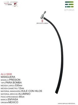 ALU.5606 Manguera Presión Para Bomba