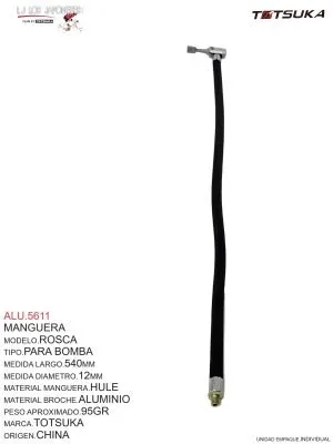 ALU.5611 Manguera Rosca Para Bomba