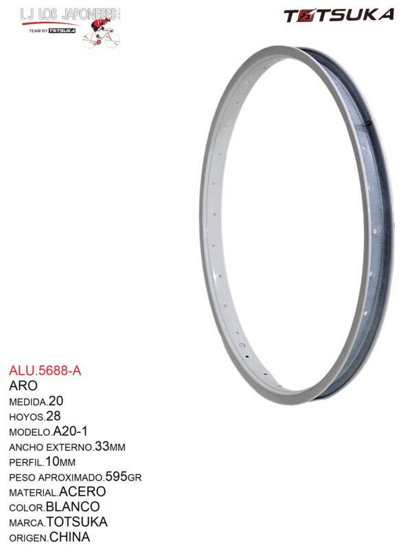ARO 20X28 14G ACERO BLANCO CHINA