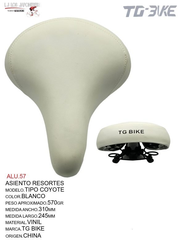 ALU.57 ASIENTO RESORTES TIPO COYOTE TOTSUKA BLANCO