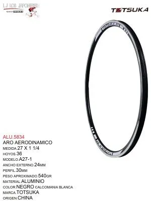 ARO 27X36 AERODINAMICO NEGRO  TOTSUKA