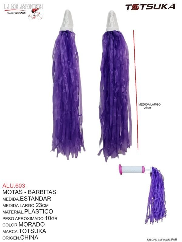 Motas - Barbitas, Color Morado, Marca Totsuka