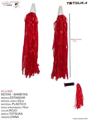 Motas - Barbitas, Color Rojo, Marca Totsuka