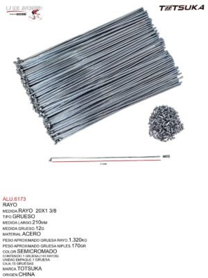 RAYO 20X1 3/8 GRUESO  (12X 210MM) TOTSUKA