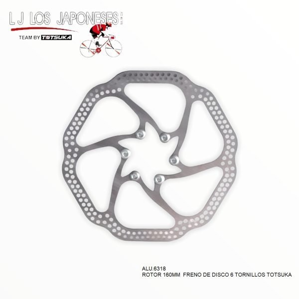 ALU.6318 ROTOR PEAK 160MM 6 TORNILLOS FRENO DE DISCO TOTSUKA