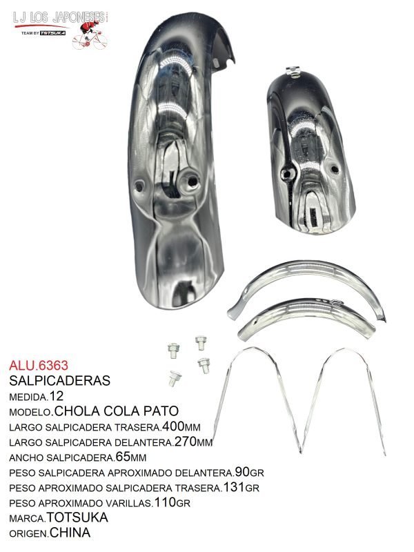 SALPICADERA CHOLA R-12 CROMADA TOTSUKA