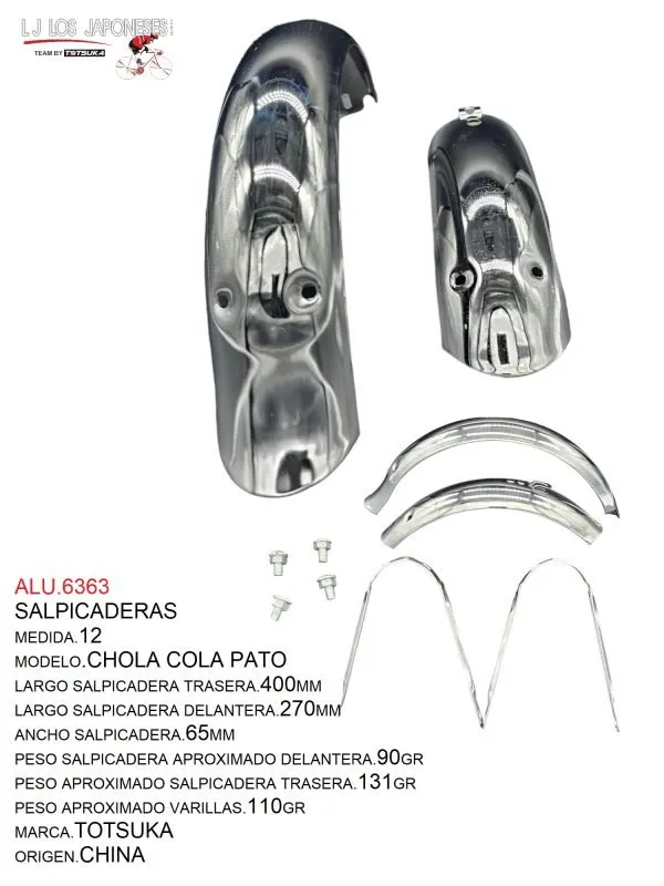 SALPICADERA CHOLA R-12 CROMADA TOTSUKA
