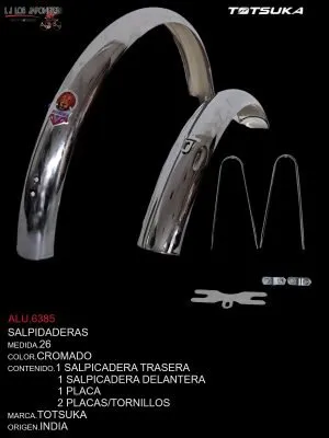 SALPICADERA 26 CHOLA CROMADA INDIA