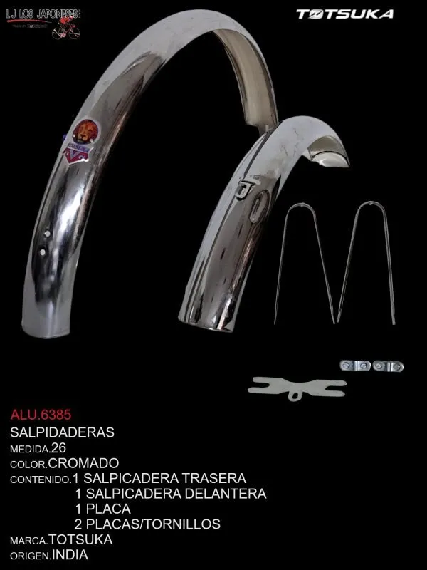 SALPICADERA 26 CHOLA CROMADA INDIA