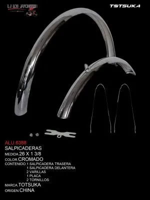 SALPICADERA 26X1 3 /8 CROMADA CHINA