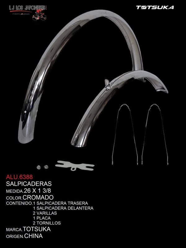 ALU.6388 SALPICADERA 26X1 3 /8 CROMADA CHINA