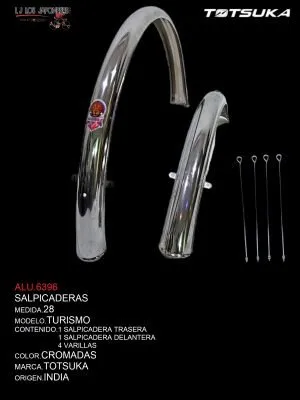 SALPICADERA 28 TURISMO  CROMADO INDIA