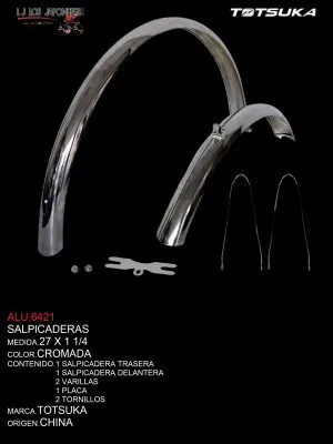 SALPICADERA R-27X1 1/4 CROMADA TOTSUKA