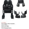 SILLA PORTA BEBE PLASTICO negro  chico  PESO 1.200KG