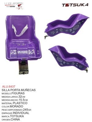SILLA PORTA MUÑECAS DECORADA MORADO CHINA
