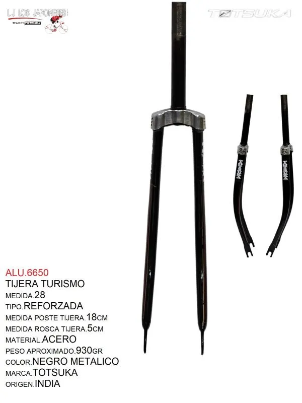 ALU.6650 TIJERA TURISMO R-28 REFORZADA NEGRO TOTSUKA