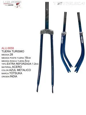 TIJERA TURISMO R-28 EXTRA REFORZADA 1.2KG AZUL INDIA