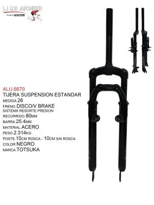 TIJERA R-26 SUSPENSION STD TOTSUKA NEGRO