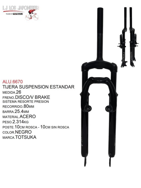 ALU.6670 TIJERA R-26 SUSPENSION STD TOTSUKA NEGRO