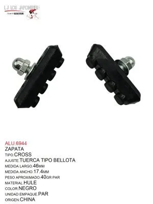 ALU.6944 ZAPATA CROSS NEGRO CHINA