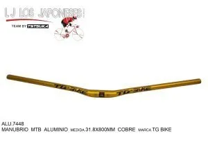 ALU.7448 MANUBRIO MTB ALUMINIO 31.8X800MM COBRE TG BIKE
