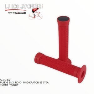 PUÑOS  BMX TPR  KRATON SZ-075A  150MM  C/TAPON  ROJO