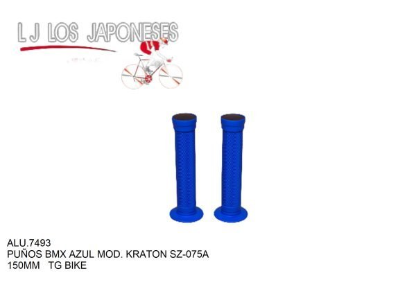 ALU.7493-2 PUÑOS BMX TPR KRATON SZ-075A 150MM C/TAPON AZUL