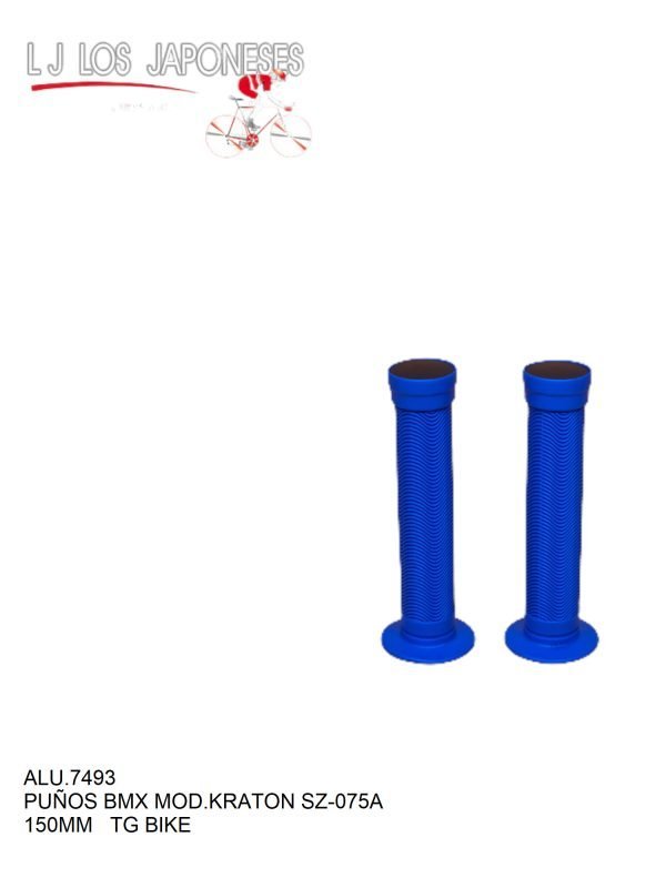 ALU.7493-3 PUÑOS BMX TPR KRATON SZ-075A 150MM C/TAPON AZUL