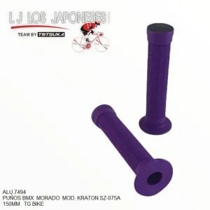 PUÑOS  BMX TPR  KRATON SZ-075A  150MM  C/TAPON  MORADO