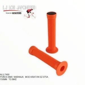 PUÑOS  BMX TPR  KRATON SZ-075A  150MM  C/TAPON  NARANJA
