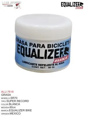 ALU.7618 Grasa Modelo SR70, Tipo Super Record, Color Blanca, Medida 60gr, Marca Equalizer Bike, Origen México