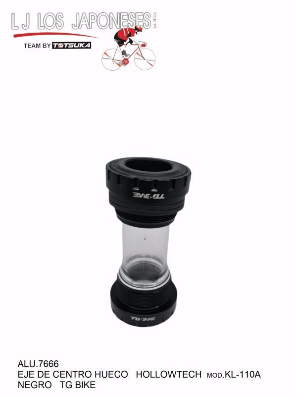 ALU.7666-2 EJE DE CENTRO HUECO HOLLOWTECH TG BIKE MOD.KL-110A NEGRO