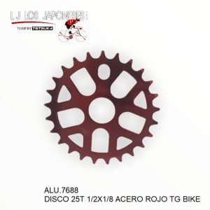 DISCO ACERO 25T ROJO TG BIKE  1/2X1/8