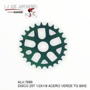 DISCO ACERO 25T VERDE TG BIKE  1/2X1/8