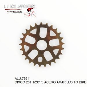 DISCO ACERO 25T AMARILLO TG BIKE  1/2X1/8
